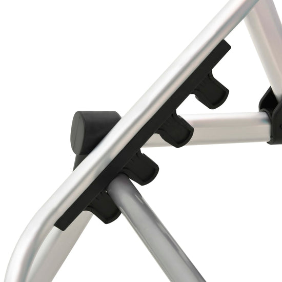 vidaXL Ligbed extra hoog inklapbaar senior aluminium blauw MeubelReus