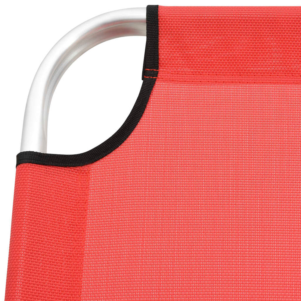 Ligbed extra hoog inklapbaar senior aluminium rood MeubelReus