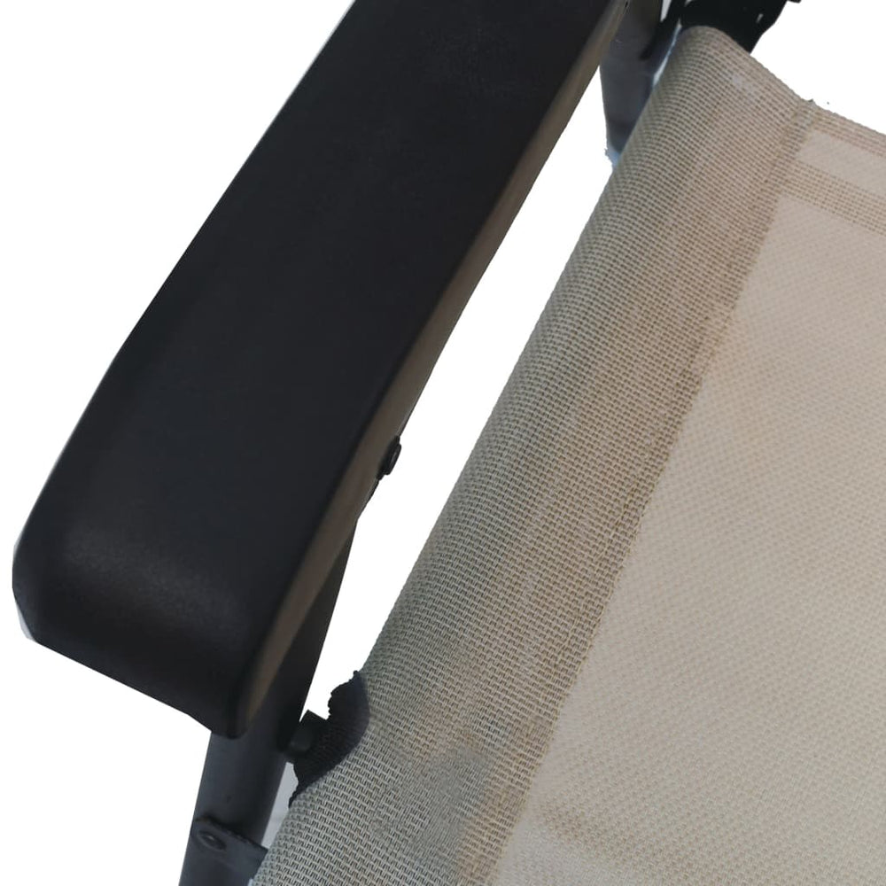 Tuinstoelen inklapbaar 2 st textileen taupe MeubelReus