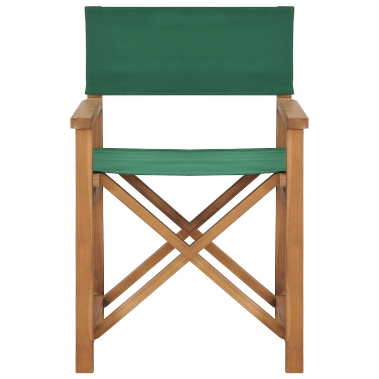 Regisseursstoel massief teakhout groen MeubelReus