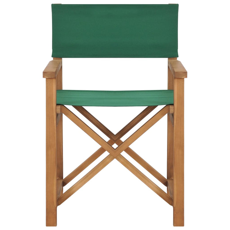 Regisseursstoel massief teakhout groen MeubelReus