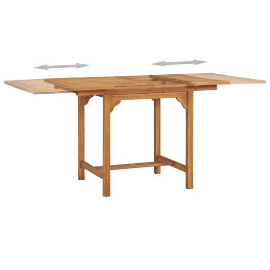 Tuintafel verlengbaar (110-160)x80x75 cm massief teakhout MeubelReus