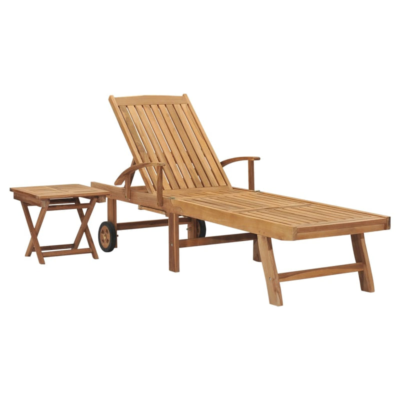 Ligbed met tafel massief teakhout MeubelReus