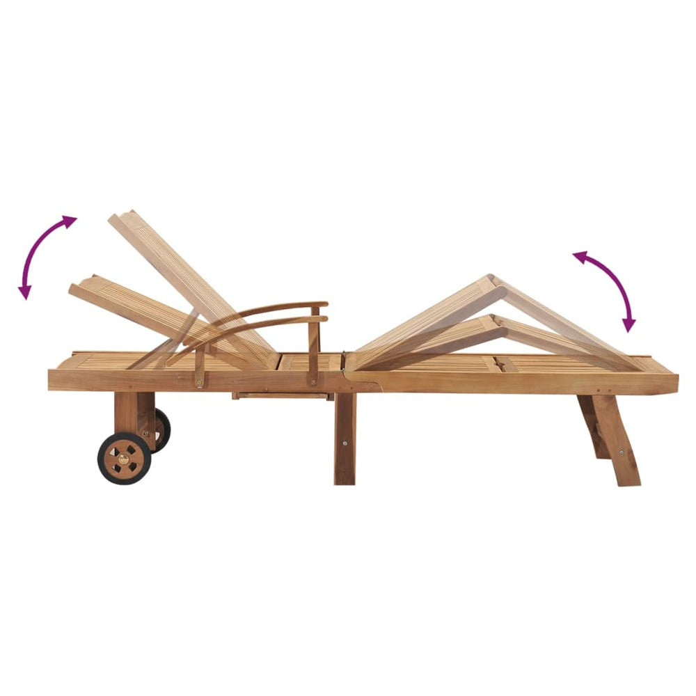 Ligbed met tafel massief teakhout MeubelReus