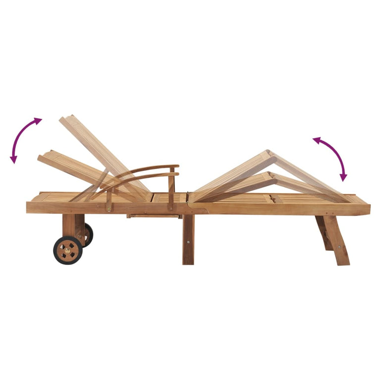 Ligbed met tafel massief teakhout MeubelReus