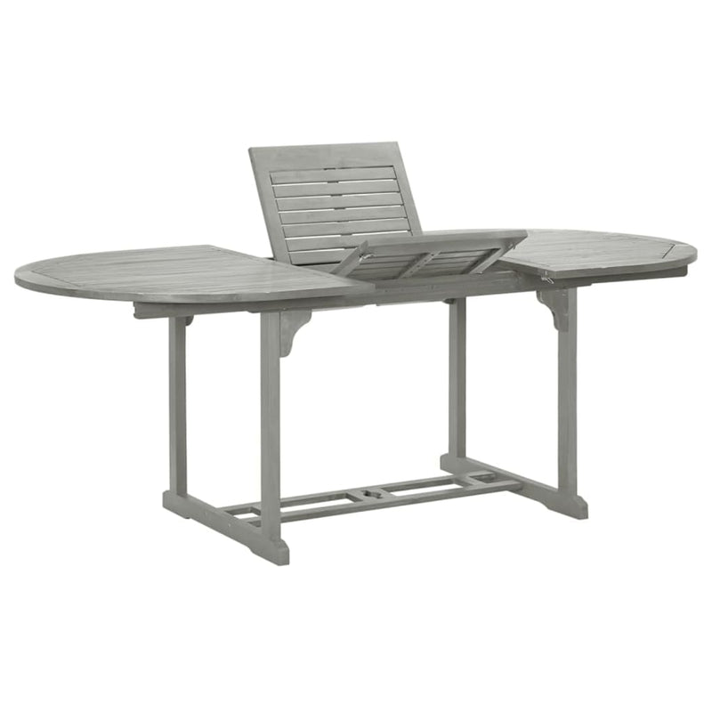 Tuintafel 200x100x75 cm massief acaciahout grijs MeubelReus