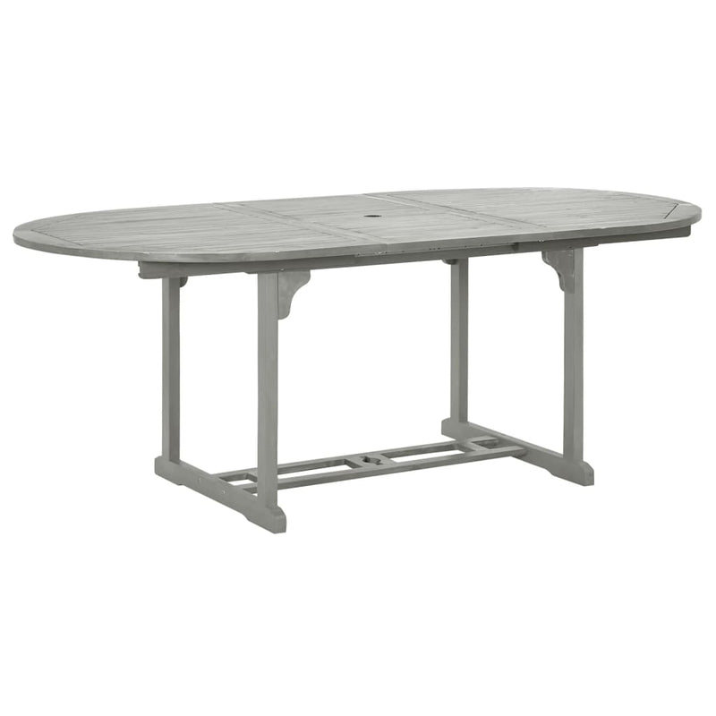 Tuintafel 200x100x75 cm massief acaciahout grijs MeubelReus