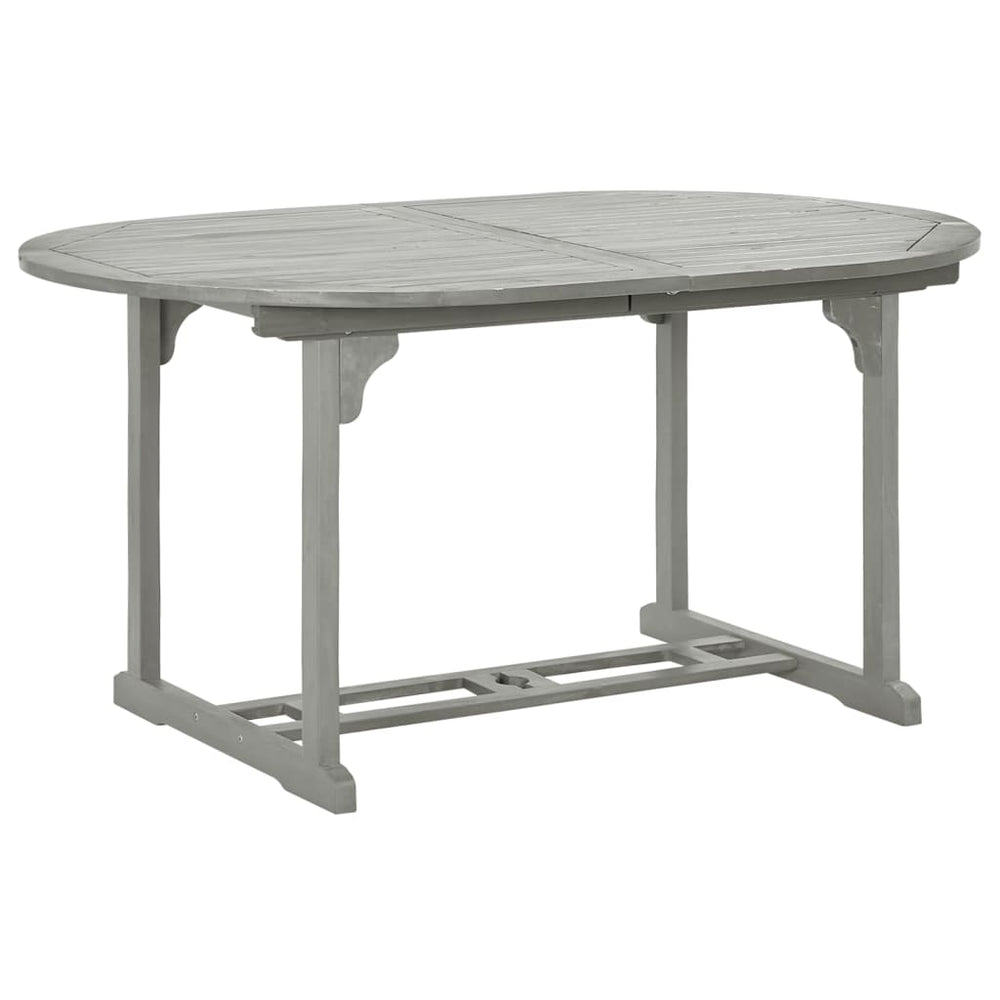 Tuintafel 200x100x75 cm massief acaciahout grijs MeubelReus