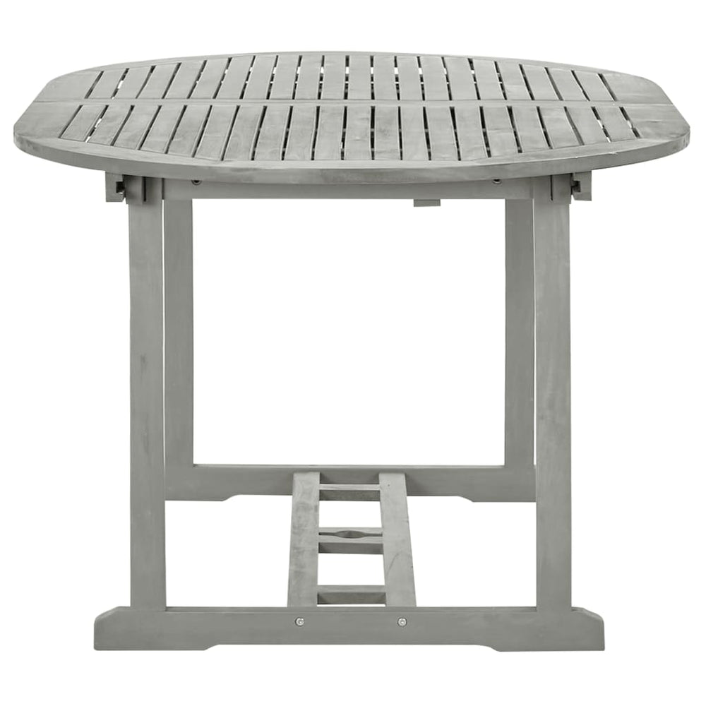 Tuintafel 200x100x75 cm massief acaciahout grijs MeubelReus