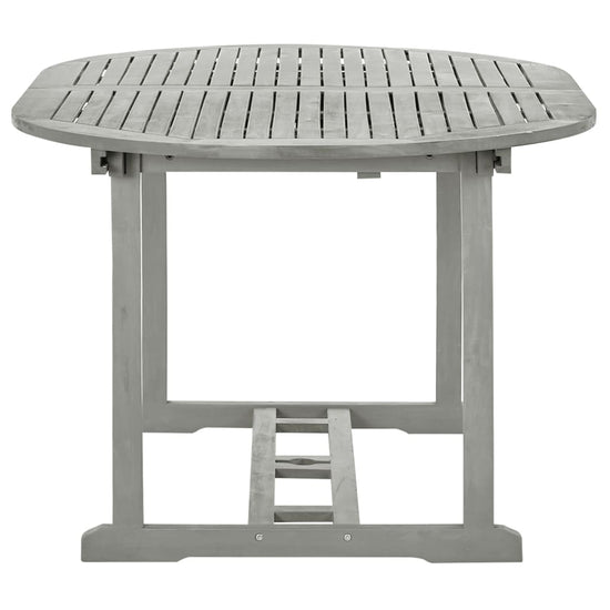 Tuintafel 200x100x75 cm massief acaciahout grijs MeubelReus