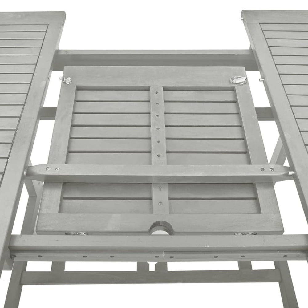 Tuintafel 200x100x75 cm massief acaciahout grijs MeubelReus