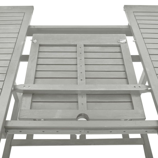 Tuintafel 200x100x75 cm massief acaciahout grijs MeubelReus
