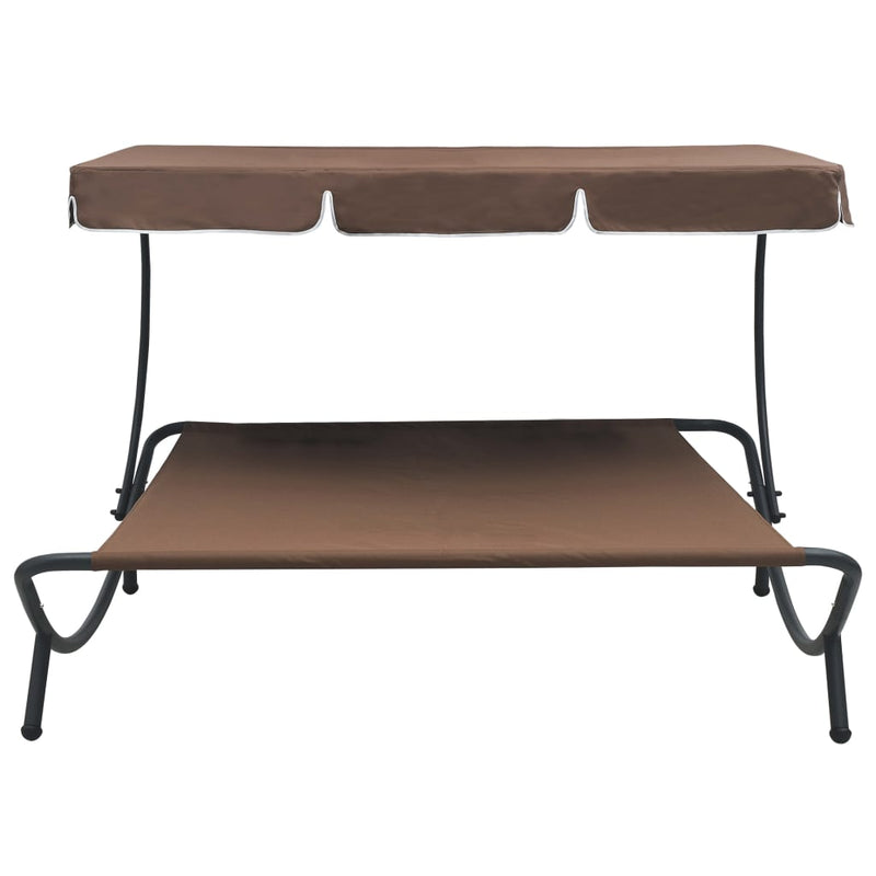 Loungebed met luifel bruin MeubelReus