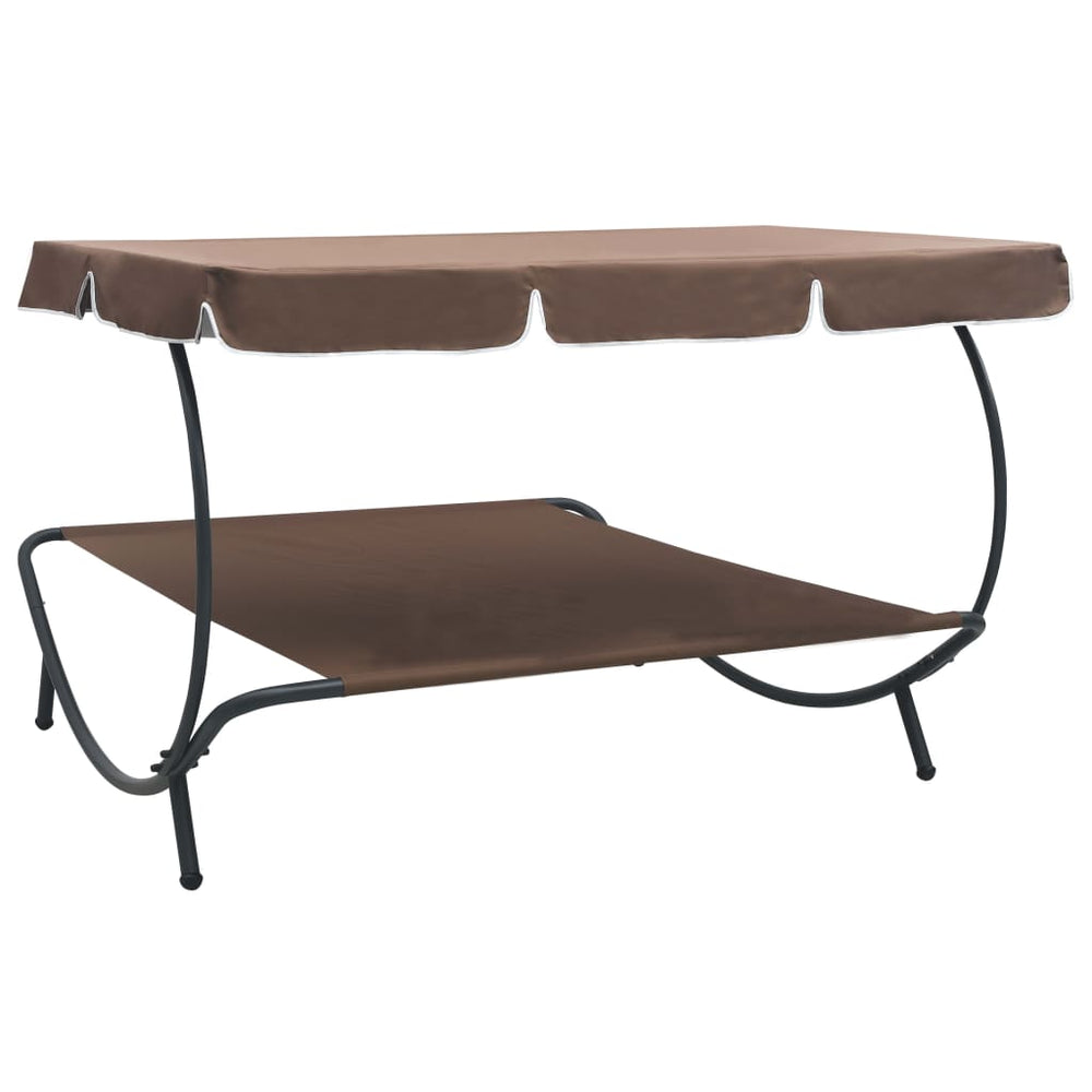 Loungebed met luifel bruin MeubelReus
