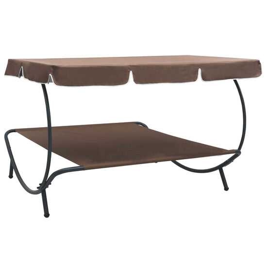 Loungebed met luifel bruin MeubelReus