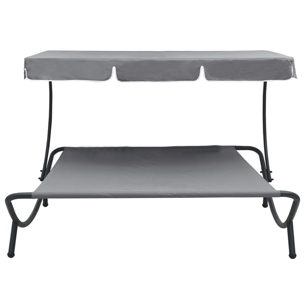 Loungebed met luifel grijs MeubelReus