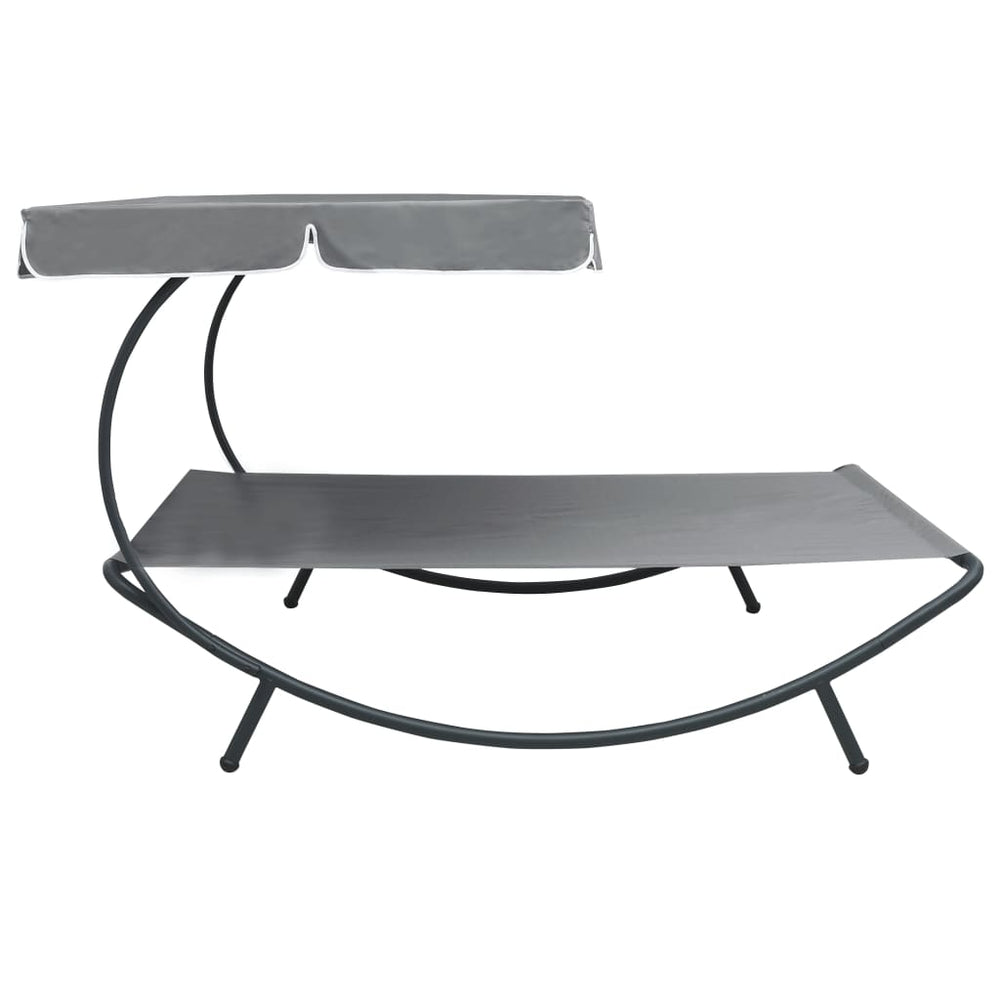 Loungebed met luifel grijs MeubelReus