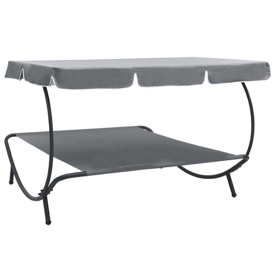 Loungebed met luifel grijs MeubelReus