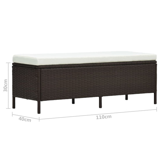 3-delige Loungeset met kussens poly rattan bruin MeubelReus