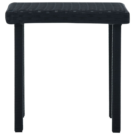 Tuintheetafel 40x40x40 cm poly rattan zwart MeubelReus