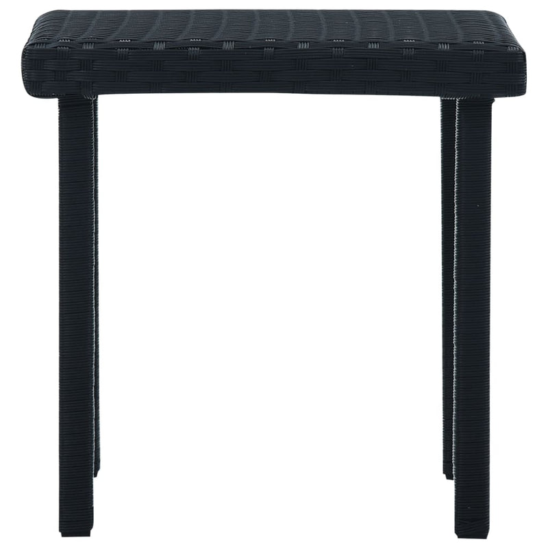 Tuintheetafel 40x40x40 cm poly rattan zwart MeubelReus