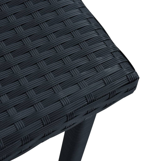 Tuintheetafel 40x40x40 cm poly rattan zwart MeubelReus