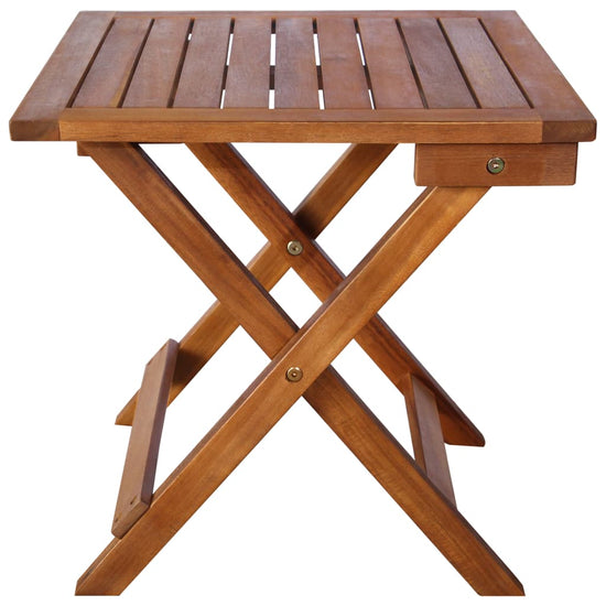 Ligbed met tafel massief acaciahout bruin MeubelReus