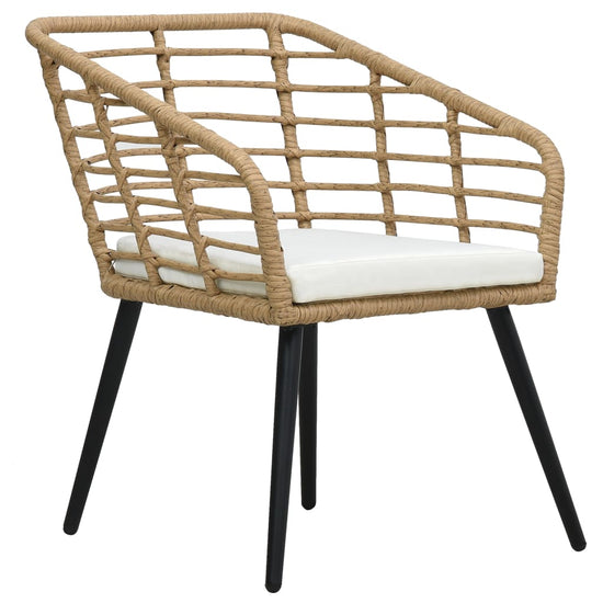 3-delige Bistroset poly rattan eikenkleurig MeubelReus