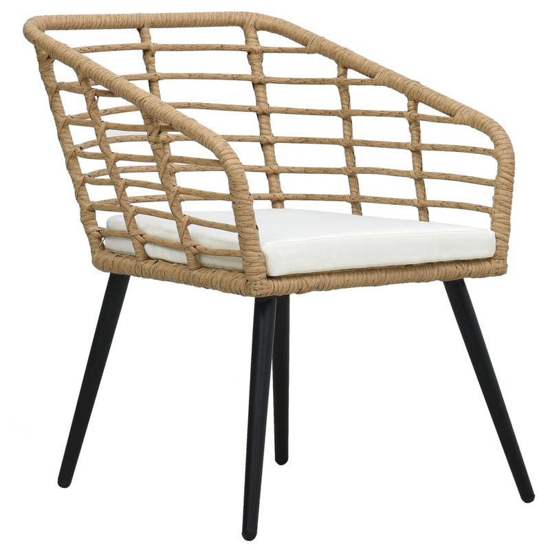 3-delige Bistroset poly rattan eikenkleurig MeubelReus