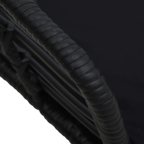 Tuinstoelen 2 st met kussens poly rattan zwart MeubelReus