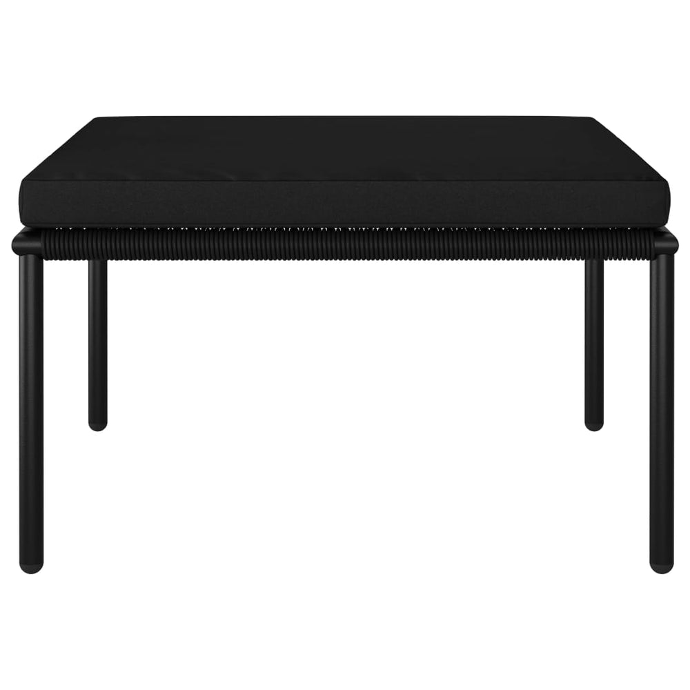 3-delige Loungeset met kussens PVC zwart MeubelReus
