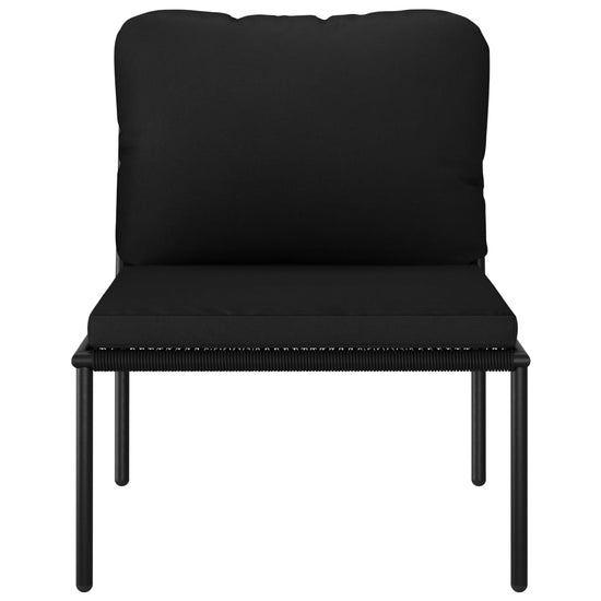 3-delige Loungeset met kussens PVC zwart MeubelReus