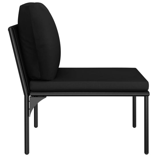 3-delige Loungeset met kussens PVC zwart MeubelReus