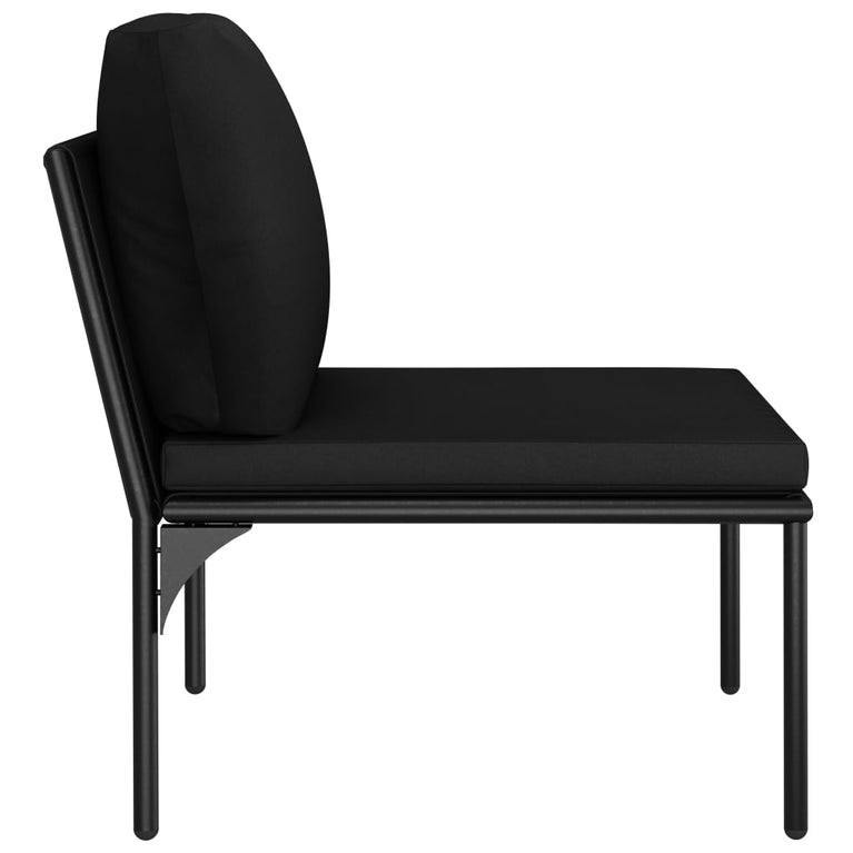 3-delige Loungeset met kussens PVC zwart MeubelReus