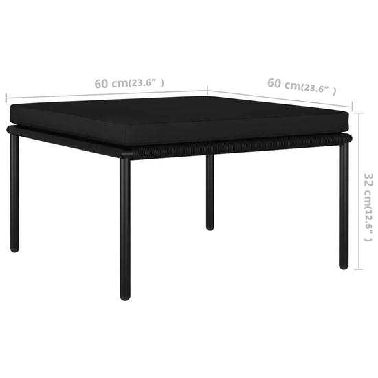 3-delige Loungeset met kussens PVC zwart MeubelReus