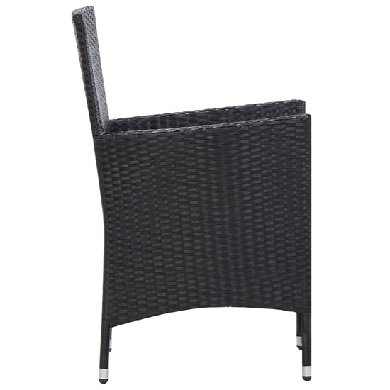 9-delige Tuinset poly rattan zwart MeubelReus