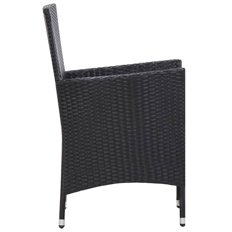 9-delige Tuinset poly rattan zwart MeubelReus
