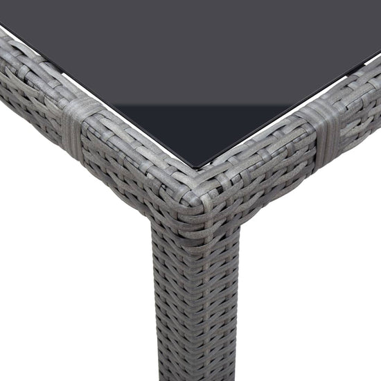 9-delige Tuinset poly rattan grijs MeubelReus