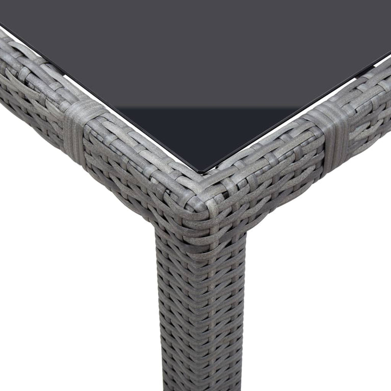 7-delige Tuinset poly rattan grijs MeubelReus