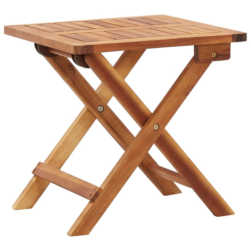 Salontafel inklapbaar 40x40x40 cm massief acaciahout MeubelReus