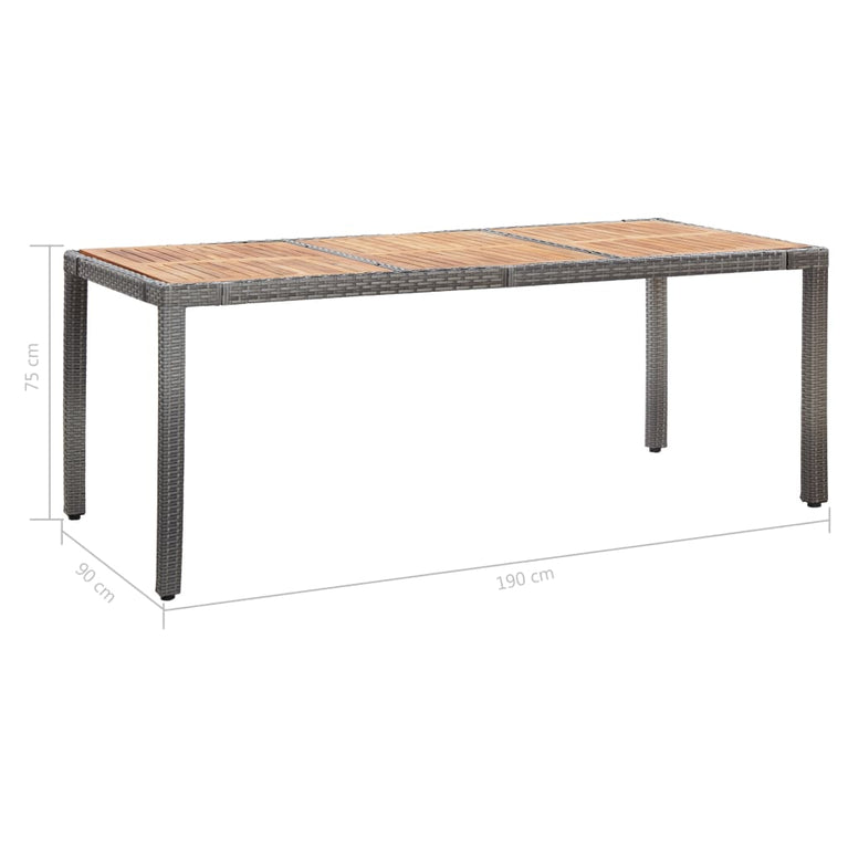 9-delige Tuinset met kussens poly rattan grijs MeubelReus