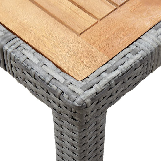 7-delige Tuinset met kussens poly rattan grijs MeubelReus