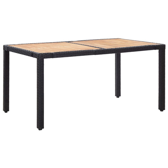 7-delige Tuinset met kussens poly rattan zwart MeubelReus