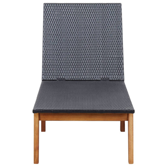 Ligbed poly rattan en massief acaciahout MeubelReus