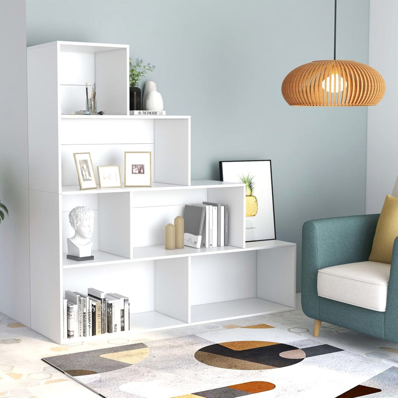 Boekenkast/kamerscherm 155x24x160 cm bewerkt hout wit MeubelReus
