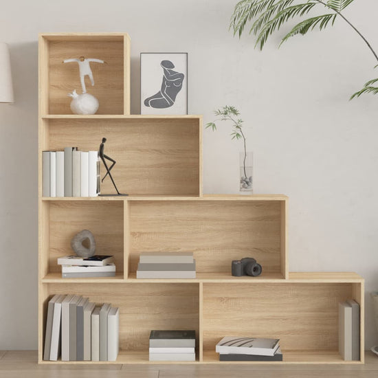 Boekenkast/kamerscherm 155x24x160 cm bewerkt hout sonoma eiken MeubelReus