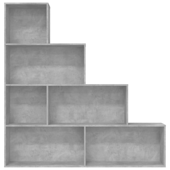Boekenkast/kamerscherm 155x24x160 cm bewerkt hout betongrijs MeubelReus