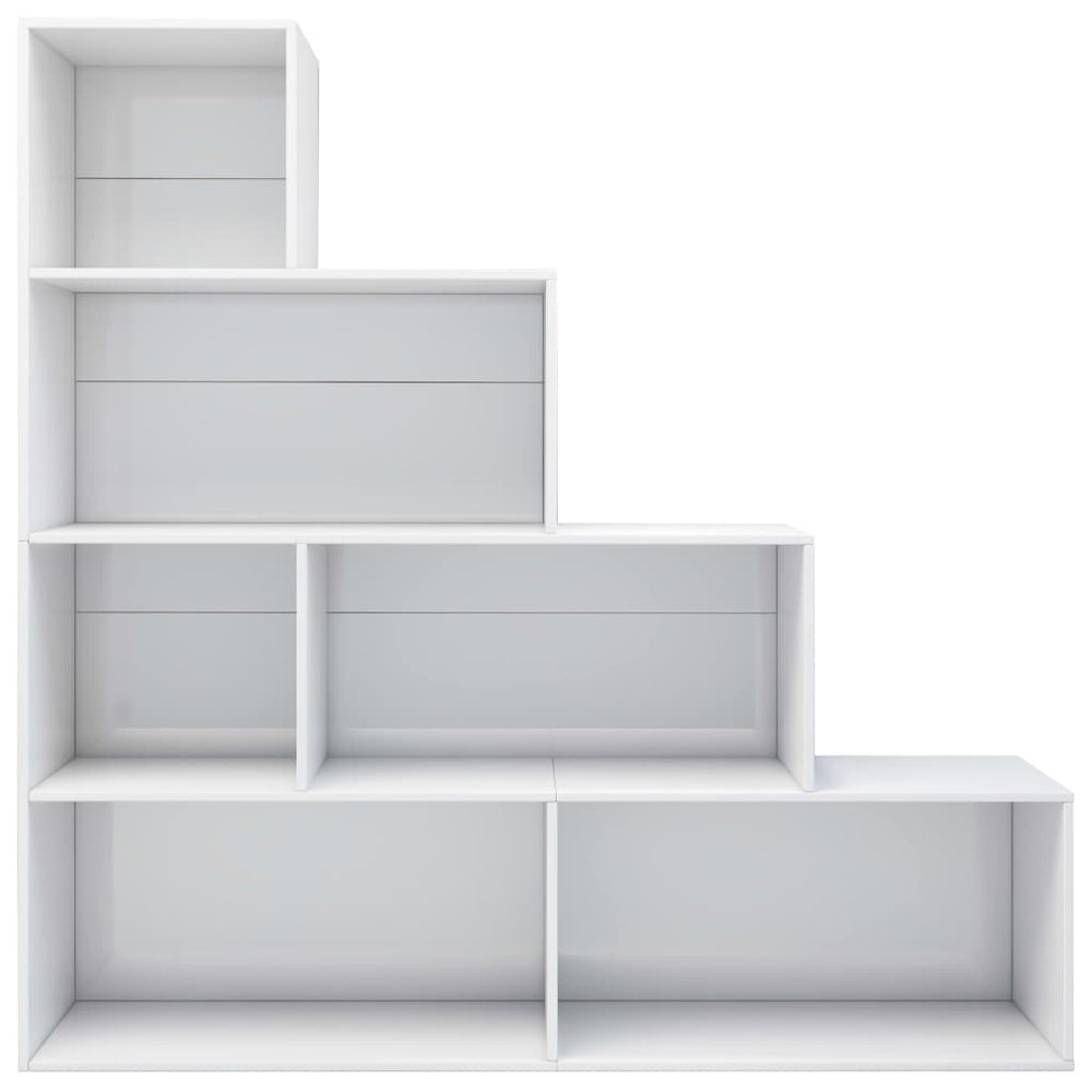 Boekenkast/kamerscherm 155x24x160 cm bewerkt hout hoogglans wit MeubelReus