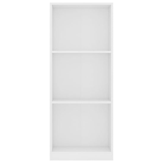 Boekenkast met 3 schappen 40x24x108 cm bewerkt hout wit MeubelReus