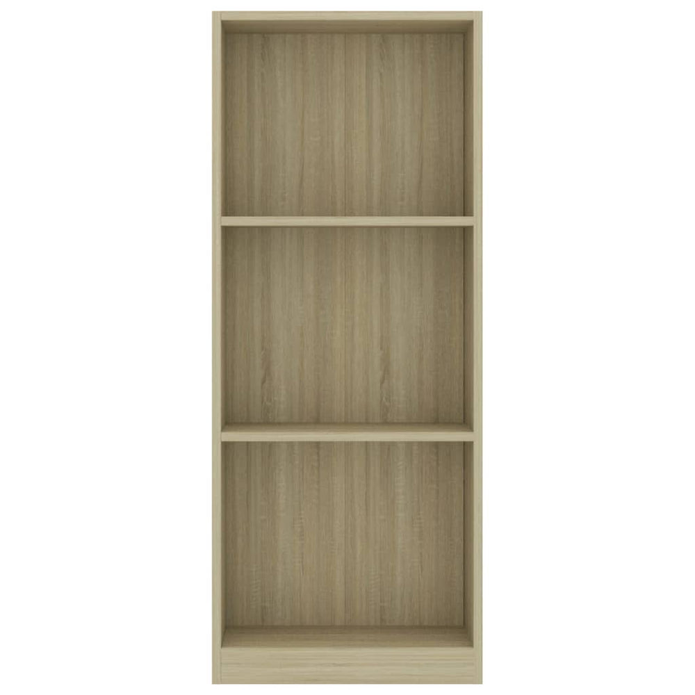 Boekenkast met 3 schappen 40x24x108 cm bewerkt hout sonoma eik MeubelReus